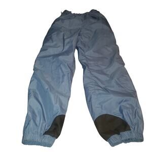 Columbia Women's Size M Blue Ski Pants SL8180 Double Zip Sides Elastic Snap Hem